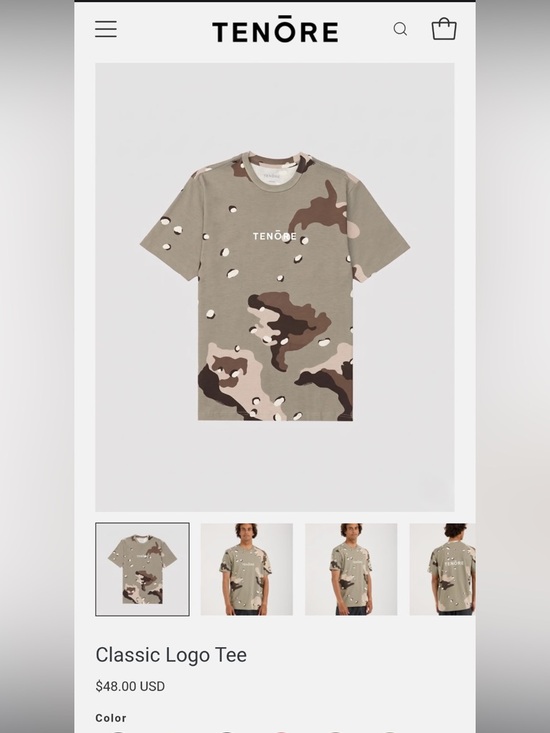 Tenore Other - TENORE Classic Logo Camo Tee - Olive & Brown. NWOT.